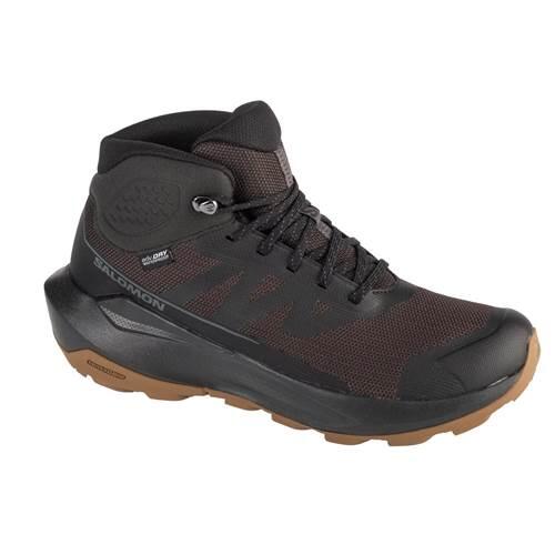 Salomon Męskie buty trekkingowe Elixir Tour Mid Waterproof, Phantom Black Asphalt, 41 1/3 EU