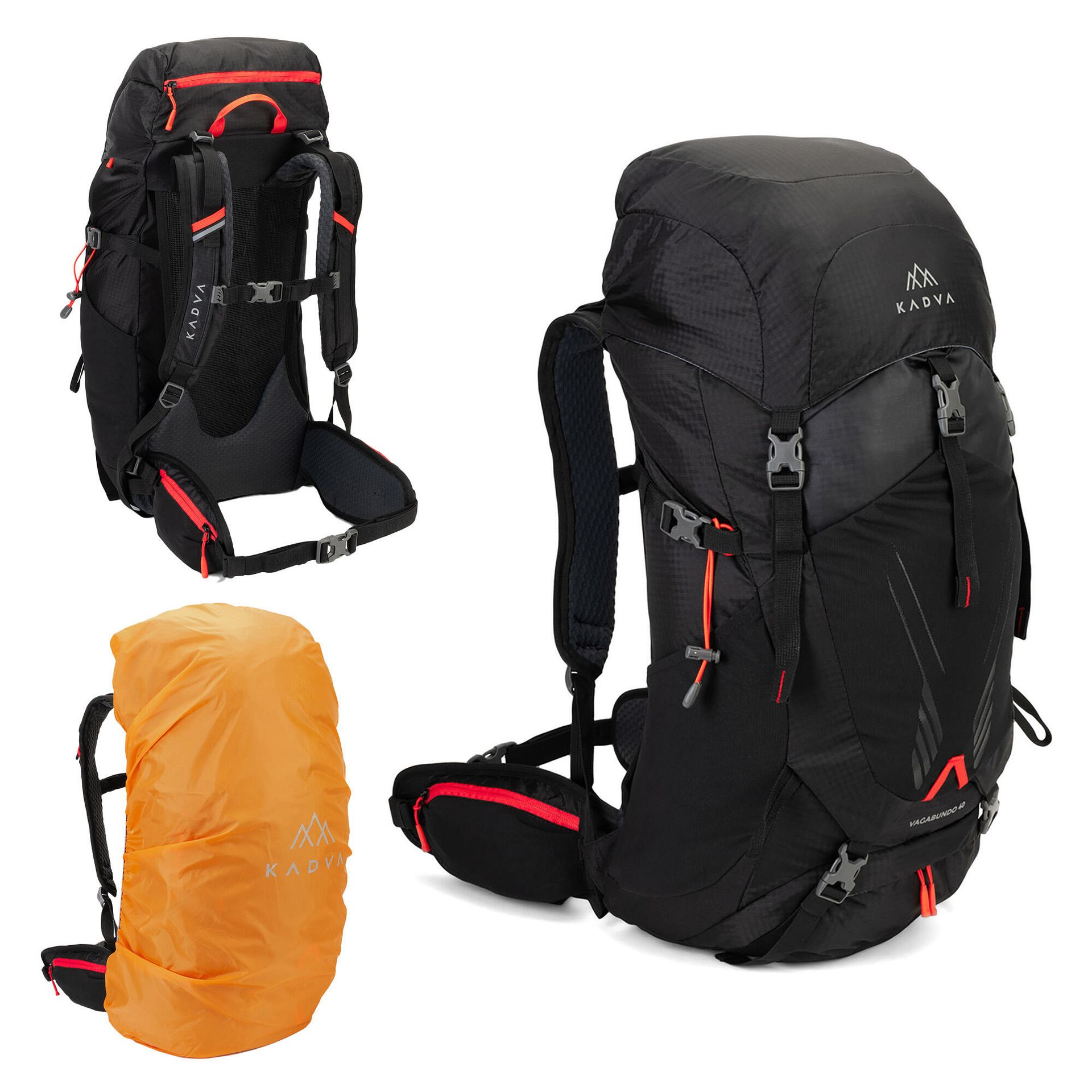 Plecak trekkingowy KADVA Vagabundo 40 l czarny WYSYŁKA W 24H 30 DNI NA ZWROT