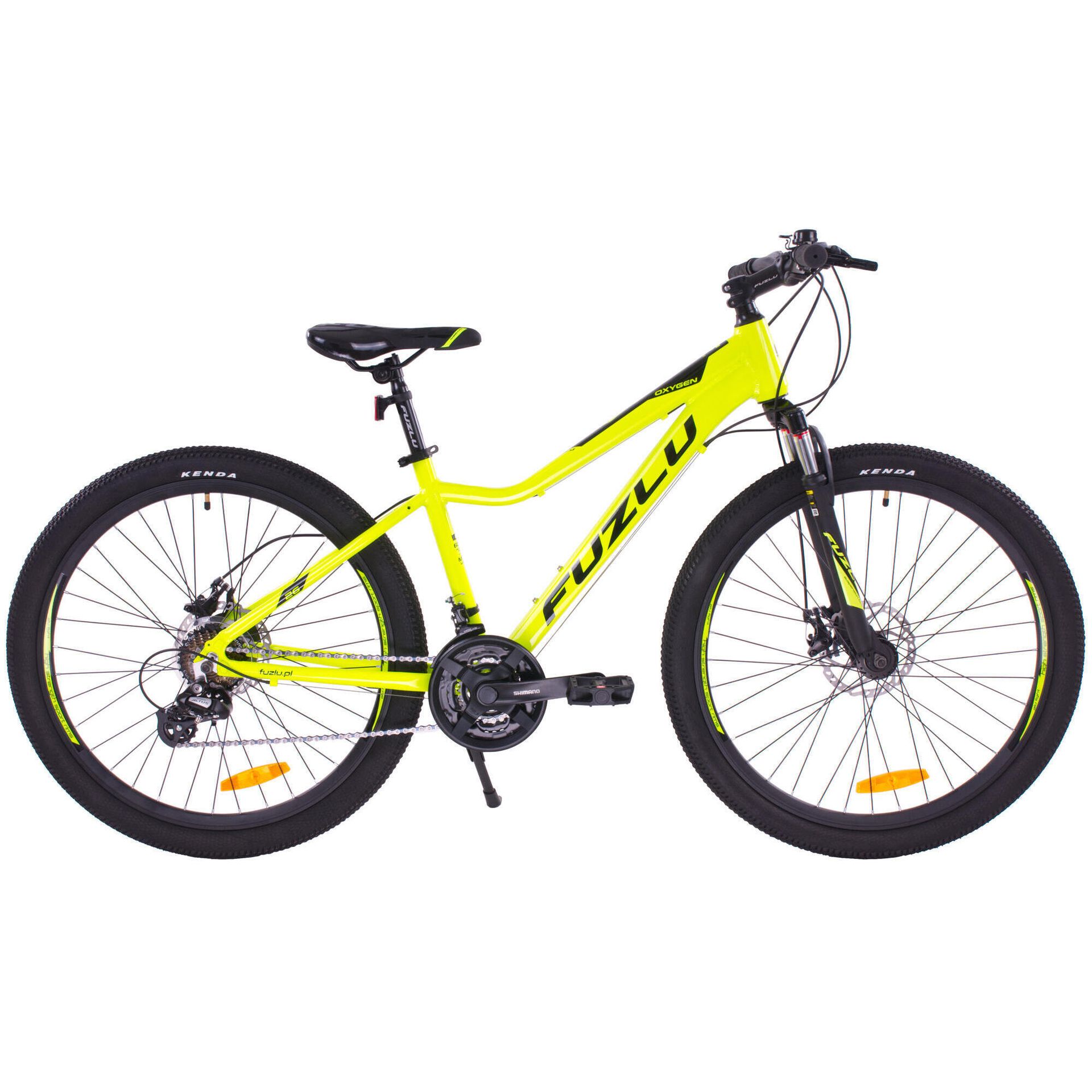 Rower górski Fuzlu OXYGEN 26” Limonkowo-czarny połysk