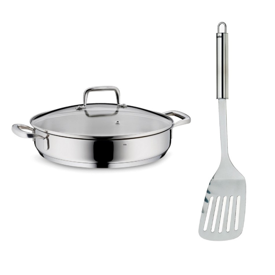 Kela-zestaw naczynie 28cm flavoria+stalowa łopatka KE-ZESTAW1