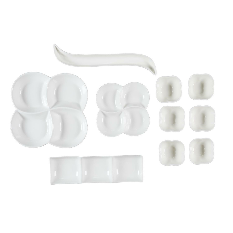 Zestaw 10 naczyń do serwowania przystawek biały 5905896145543