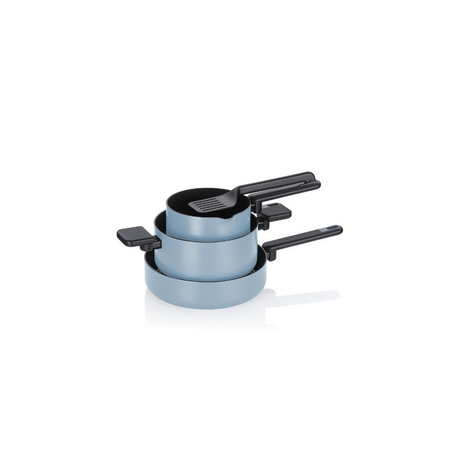 Kela-zestaw 3 garnków 5el. dymny błękit miira KE-15200