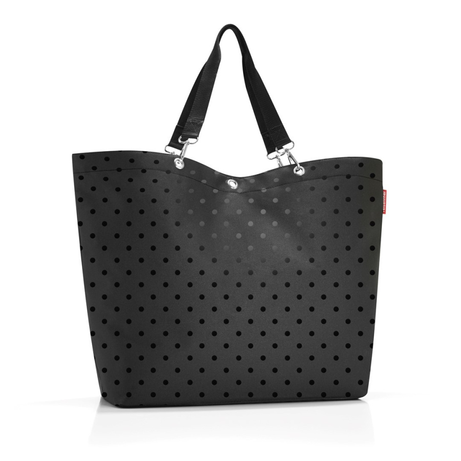 Torba shopper xl, glossy dots black RZU7075