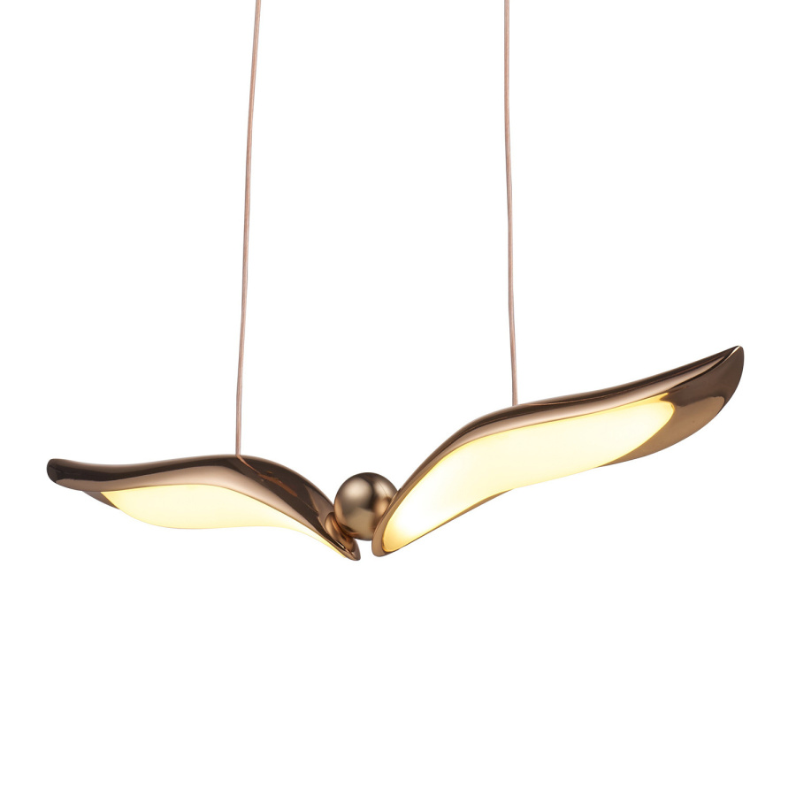 Lampa wisząca gufo 1 led różowe złoto 36 cm ST-DL8504