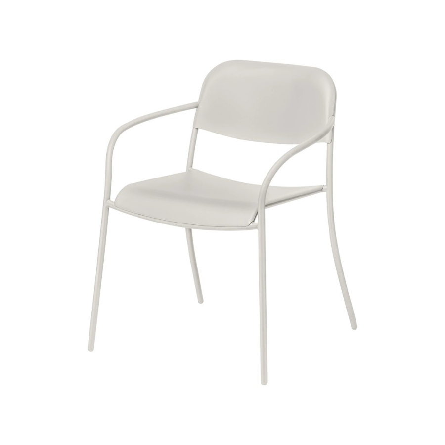 Krzesło z podłokietnikami yua, silk grey B62172