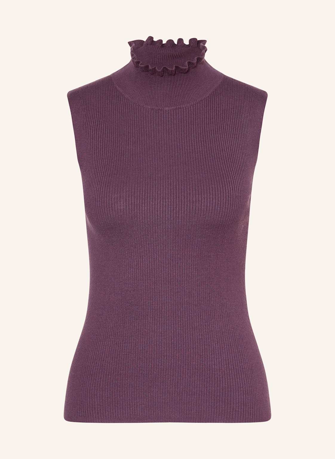 Darling Harbour Dzianinowy Top Z Falbankami lila