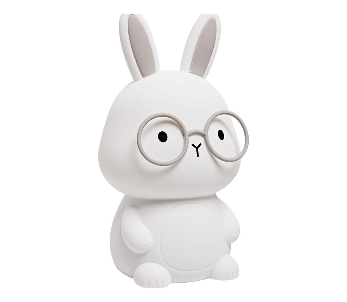 LED RGBW Ściemnialna dziecięca dotykowa lampa FLORKA LED/1W/5V USB 1200 mAh szary