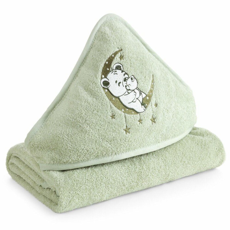 Ręcznik BABY74 100x100 cm miętowy z kapturem