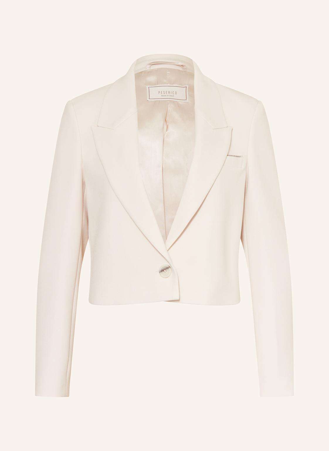 Peserico Krótki Blezer Z Ozdobnymi Kamykami beige