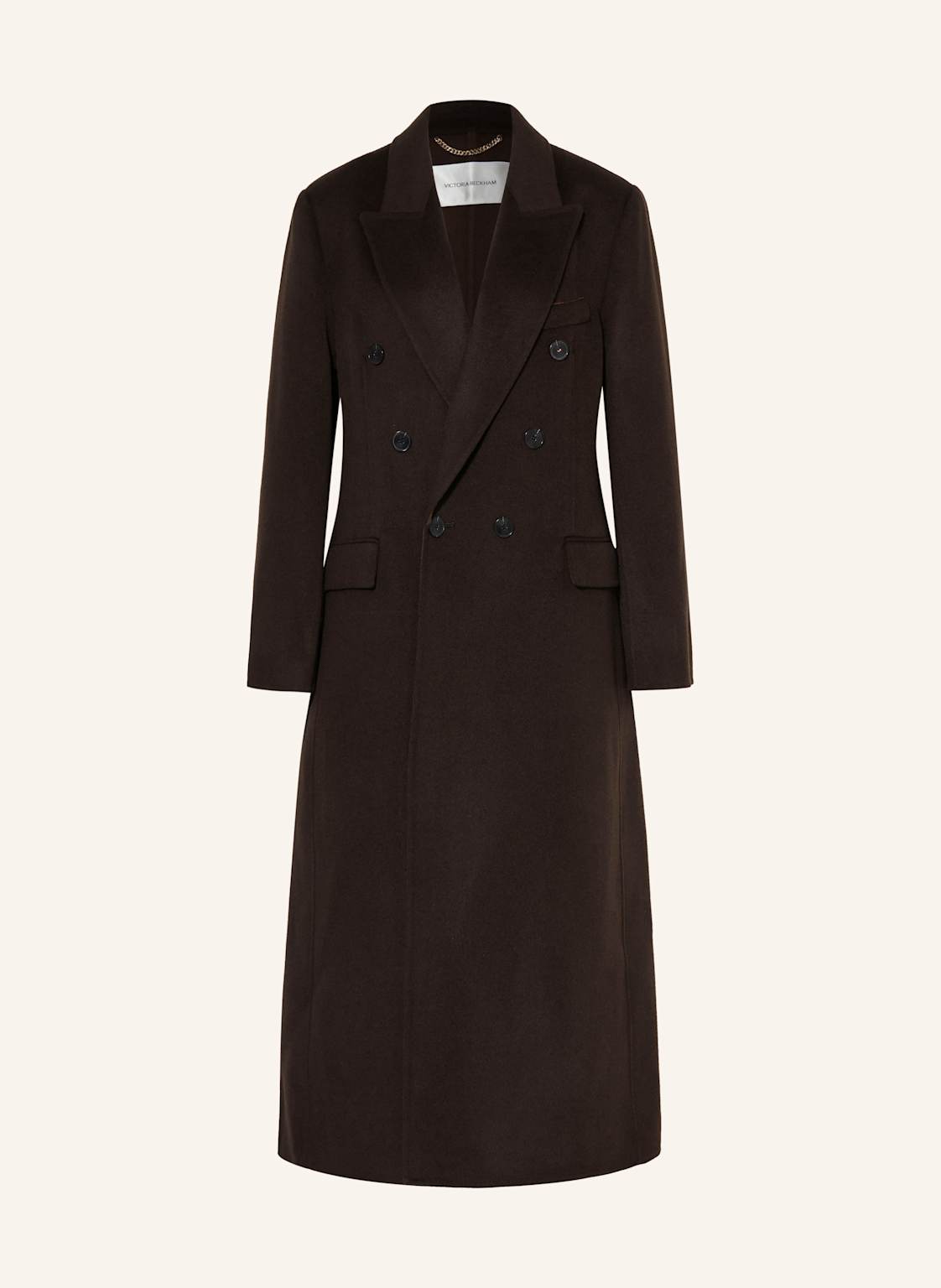 Victoria Beckham Płaszcz Wełniany braun
