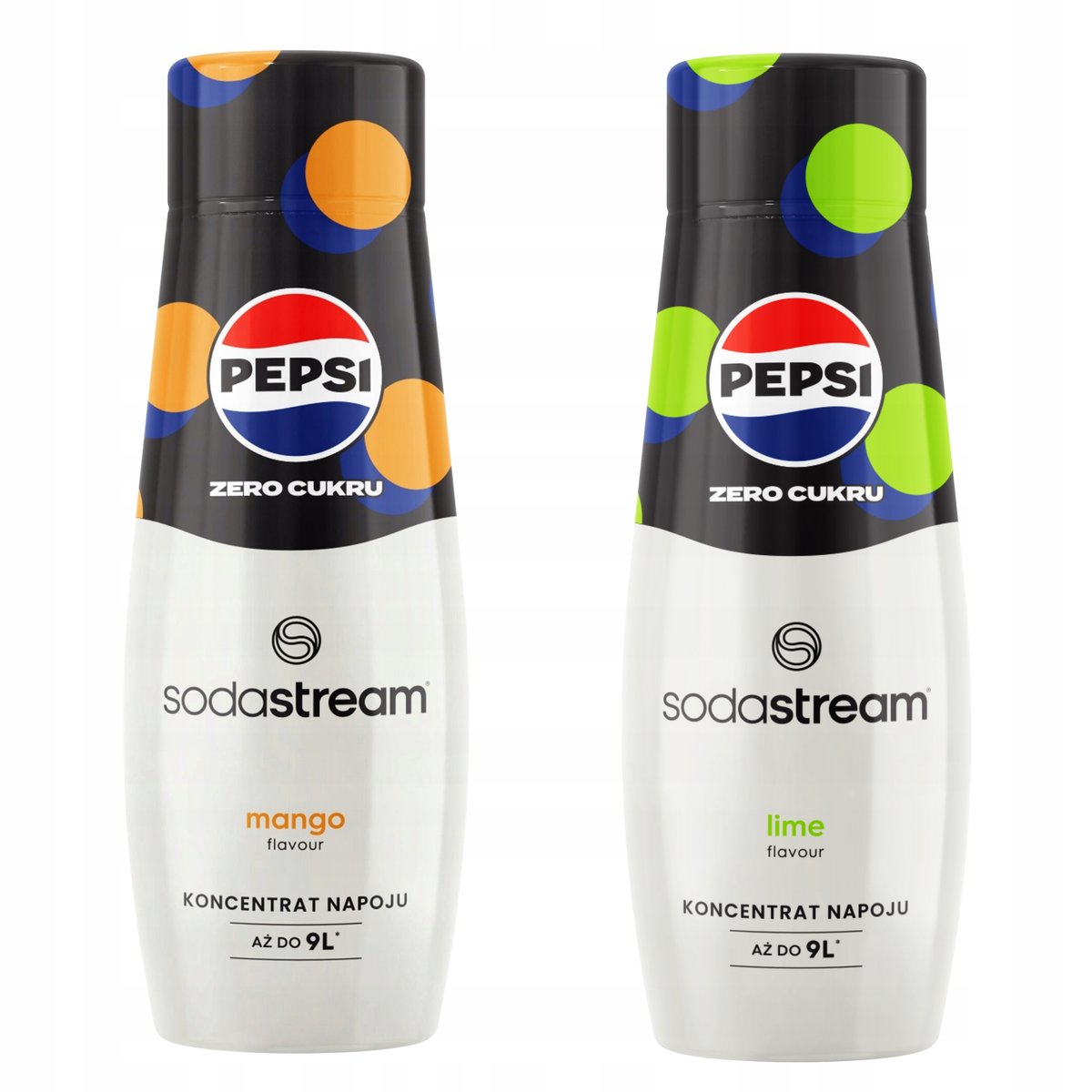 Zestaw 2 koncentratów, syropów. Sodastream Pepsi MAX Mango + Pepsi Max Lime