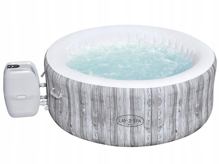 Abiko Basen z Hydromasażem okrągły 180x66 cm 669 l 4 osoby Nadmuchiwany