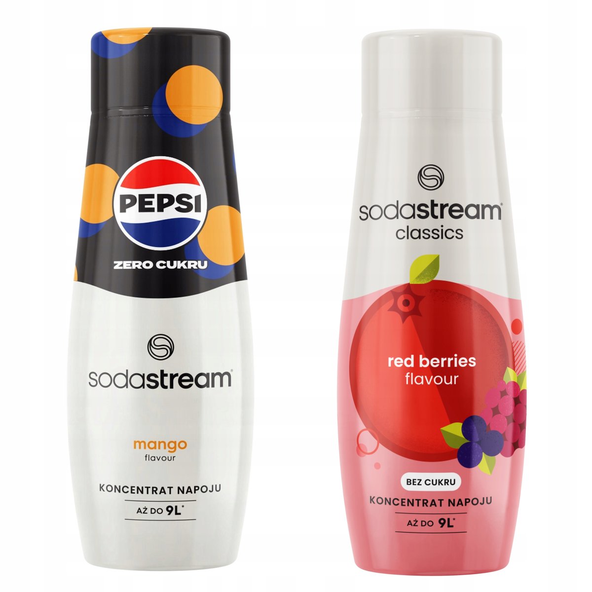 Zestaw 2 koncentratów, syropów. Sodastream Pepsi MAX Mango + Red Berries
