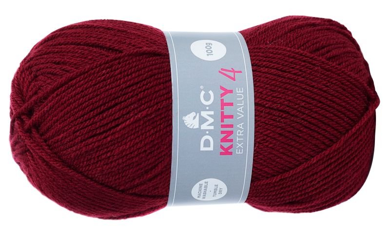 WŁÓCZKA DMC KNITTY 4 KOL.841 / BORDOWY