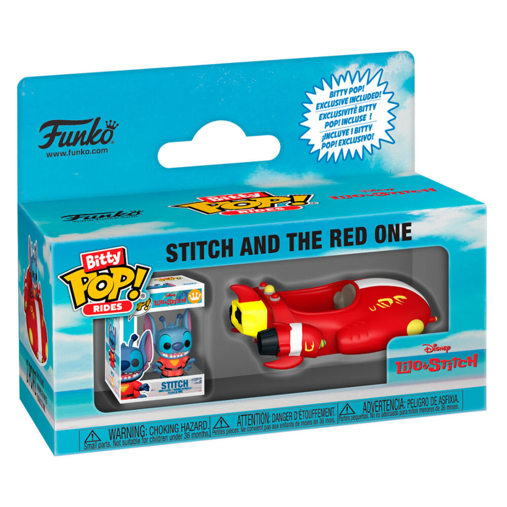 funko pop! lilo & stitch bitty ride the red one with stitch