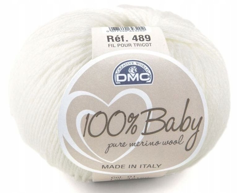 włóczka DMC 100% BABY kol. 01 / biały