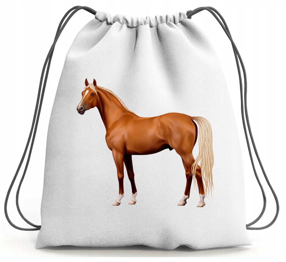 PLECAK WOREK KONIE KOŃ SZKOLNY NA BUTY WF OBUWIE