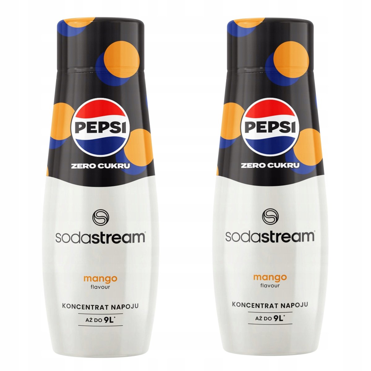 Zestaw 2 koncentratów Sodastream 2x Pepsi Max Mango Syropy Zero Cukru Diet