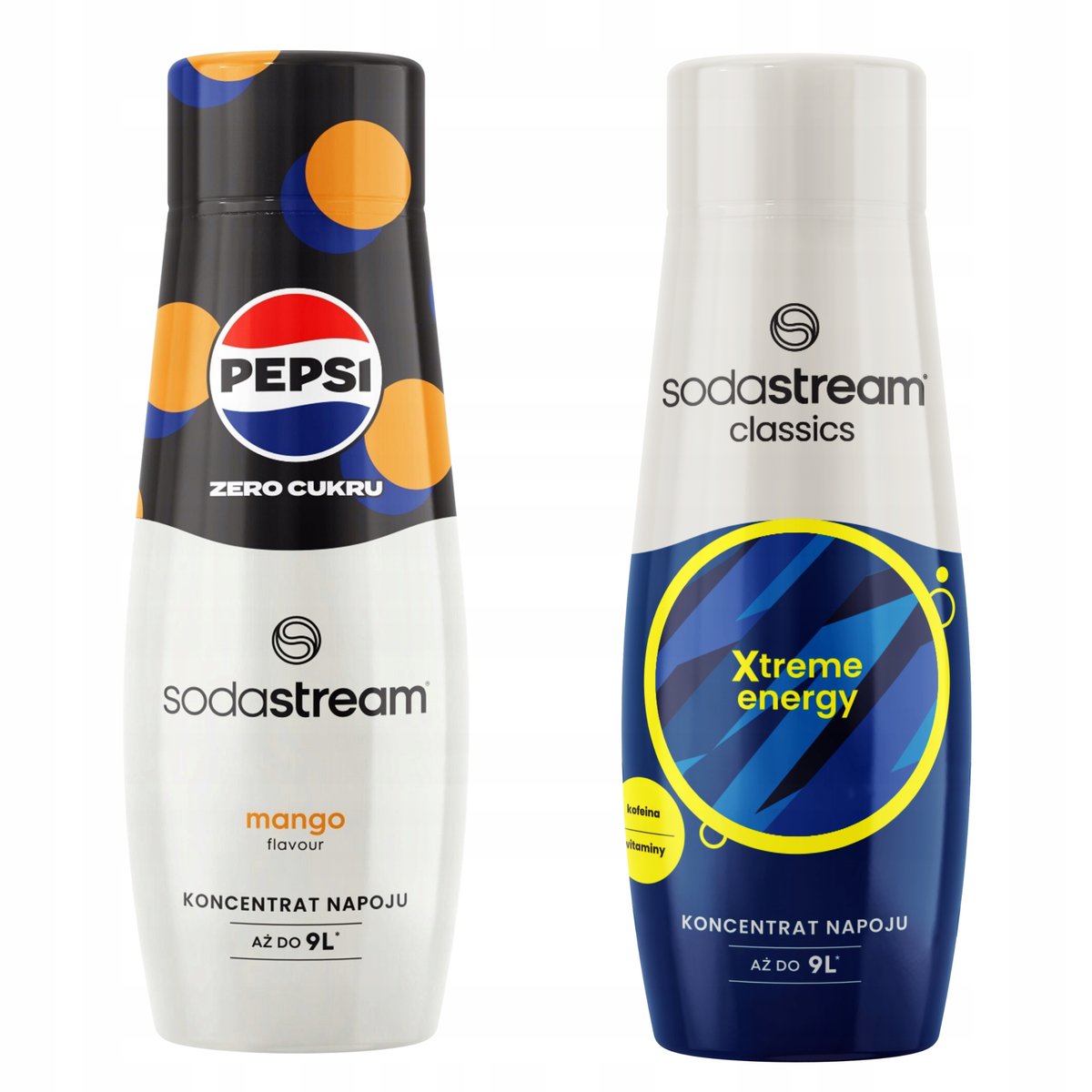 Zestaw 2 koncentratów do wody. Sodastream Pepsi MAX Mango + Energy Drink