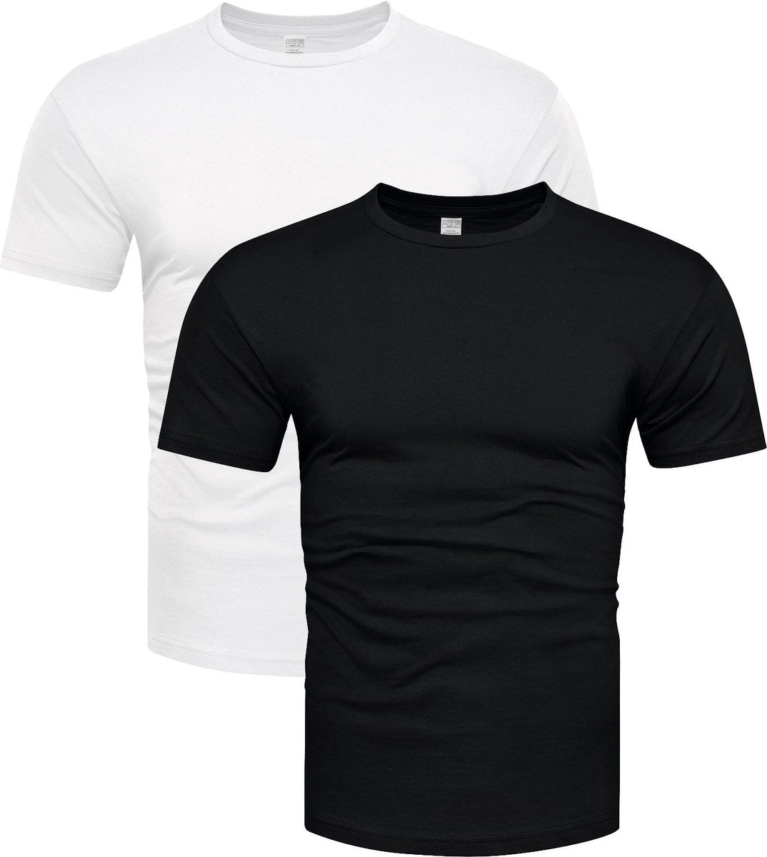 2-pak koszulek bawełnianych premium biały i czarny Recea - S