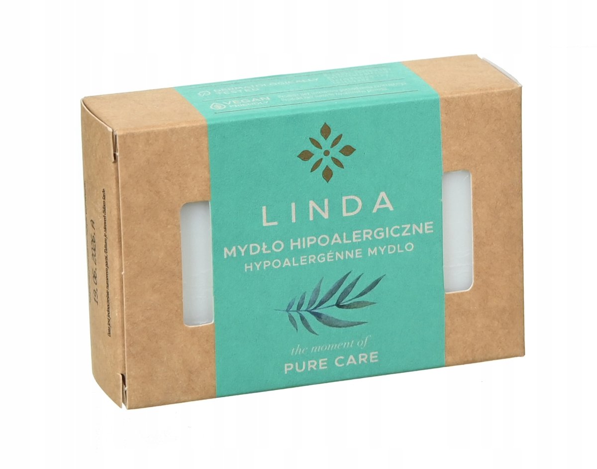Linda Hipoalergiczne Mydło w kostce do mycia rąk PURE CARE Bezzapachowe