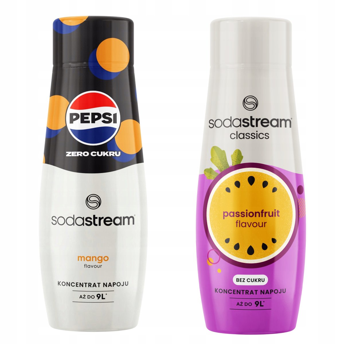 Zestaw 2 koncentratów, syropów. Sodastream Pepsi MAX Mango + Passionfruit