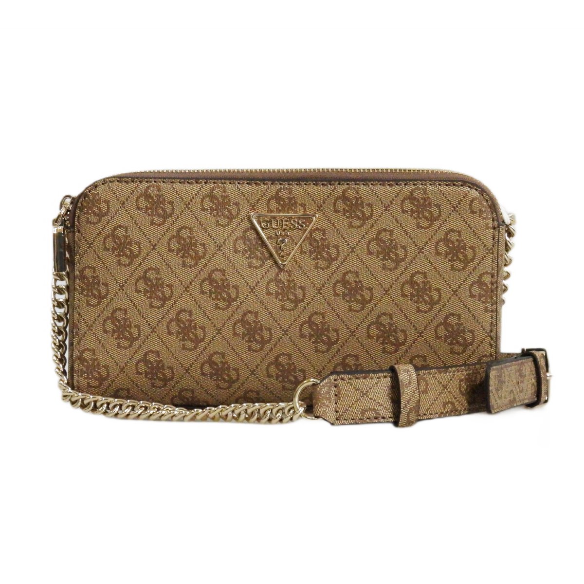 Torebka damska na ramię Guess Eco Erica Status Crossbody Bag Beżowa - HWESG951012-LTL