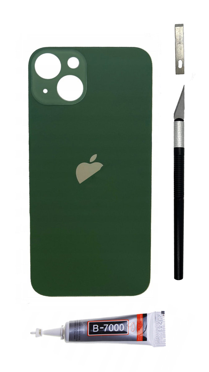 OEM Panel tylny zielony do iPhone 13 Big Hole szkło klapka baterii plecki