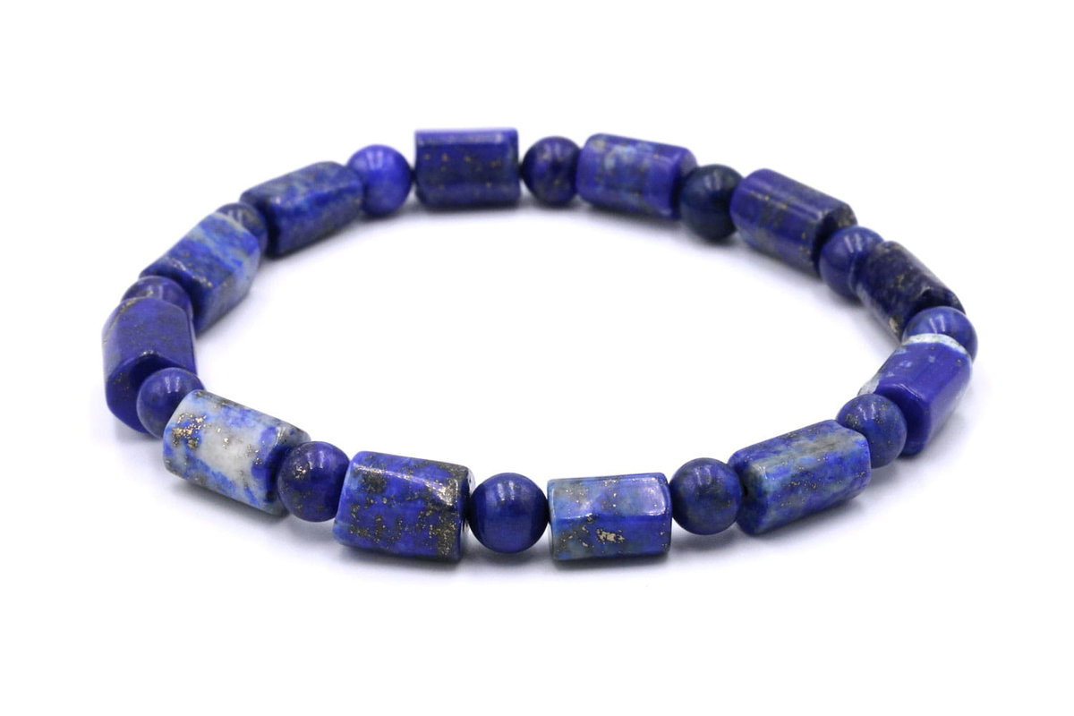 Bransoletka Męska Lapis Lazuli Bryłki I Kule
