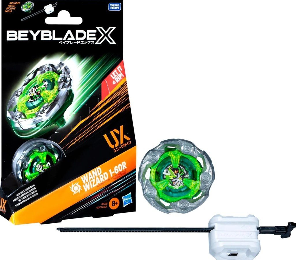 beyblade x - wand wizard 1-60r ux starter pack