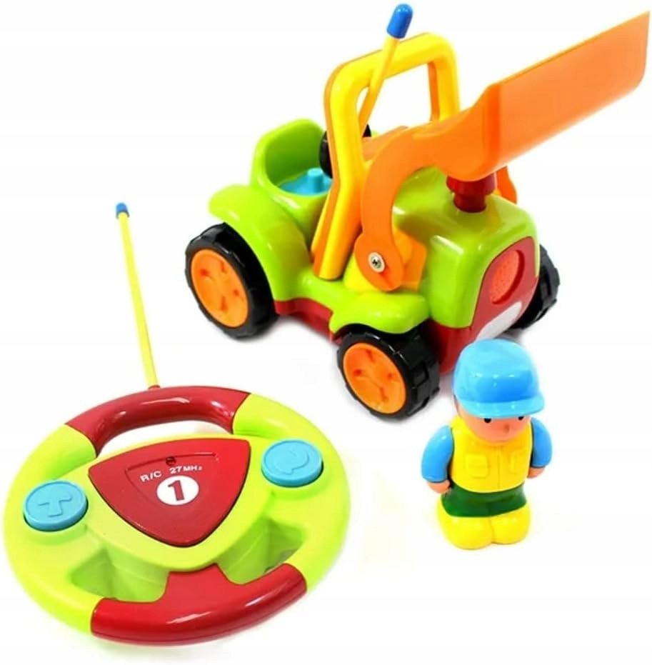 Koparka traktor zdalnie sterowany dla dzieci z wyjmowaną figurką