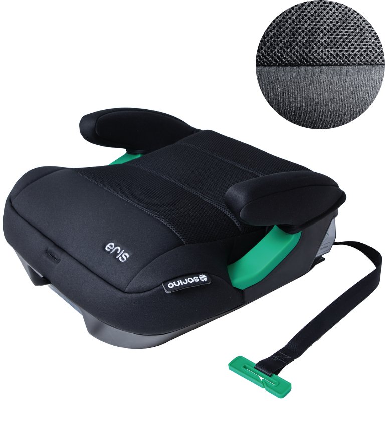 FOTELIK BOOSTER PODSTAWKA SIEDZISKO SORINO ERIS ISOFIX CZARNY 125-150 CM