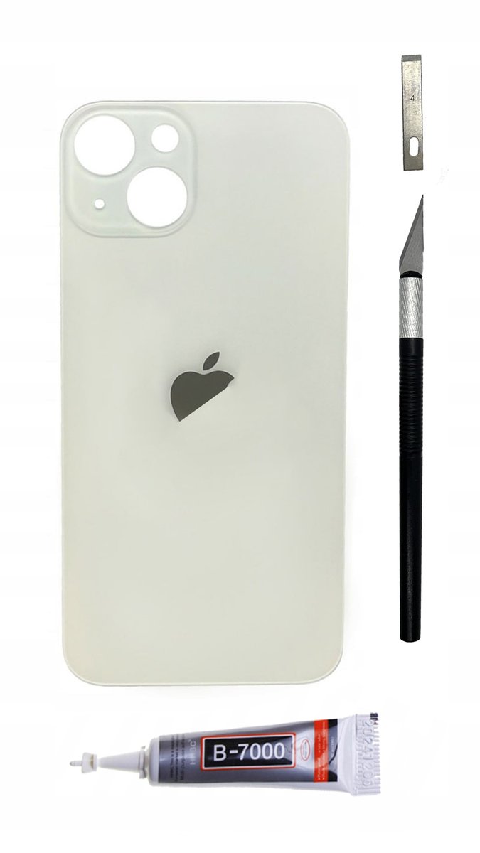 OEM Panel tylny biały do iPhone 13 BigHole szkło klapka baterii plecki