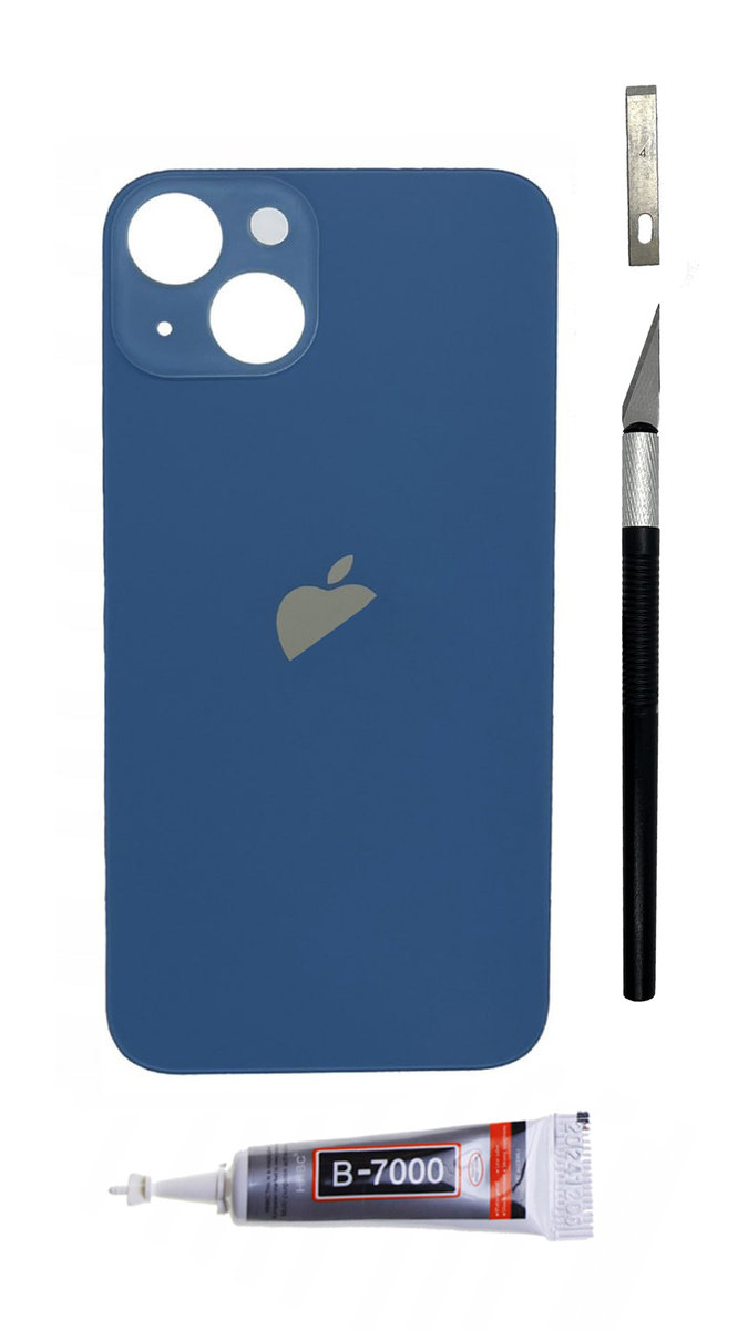 OEM Panel tylny niebieski do iPhone 13 BigHole szkło klapka baterii plecki
