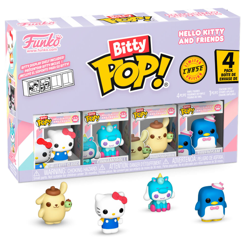 funko pop! sanrio bitty 4 pack 2.5cm hello kitty cinnamoroll