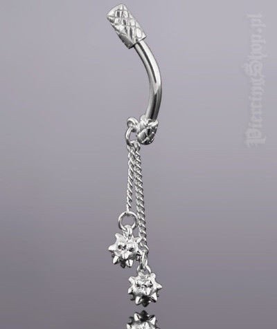 kolczyk do pępka KIŚCIEŃ-dł. pręta 10mm