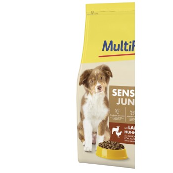MultiFit karma sucha dla psa, Junior, Sensitive, z jagnięciną, kurczakiem i ryżem 4 kg