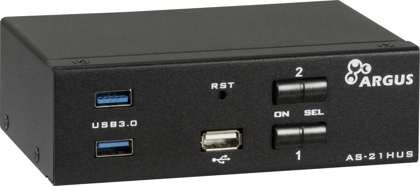 Inter-Tech AS-21HUS przełącznik KVM Czarny 88887409