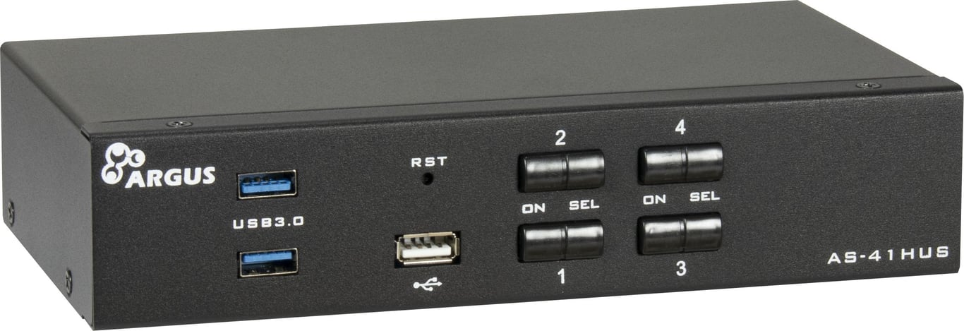 Inter-Tech AS-41HUS przełącznik KVM Czarny 88887411