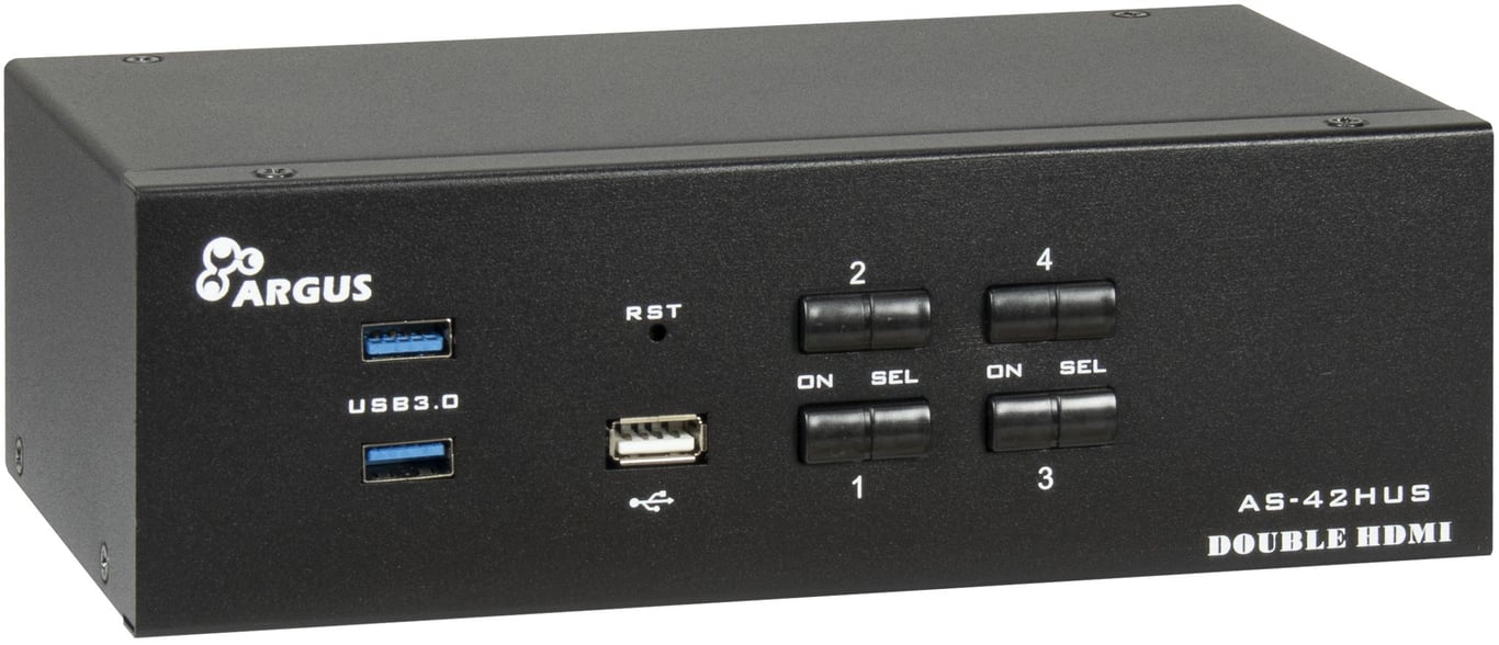 Inter-Tech AS-42HUS przełącznik KVM Czarny 88887412