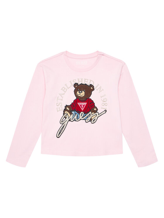 Guess Bluzka J4BI10 I3Z14 Różowy Regular Fit