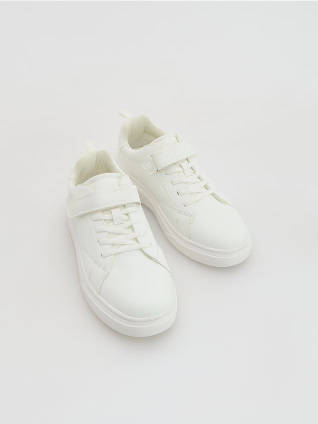 Reserved - Trampki na rzepy - biały