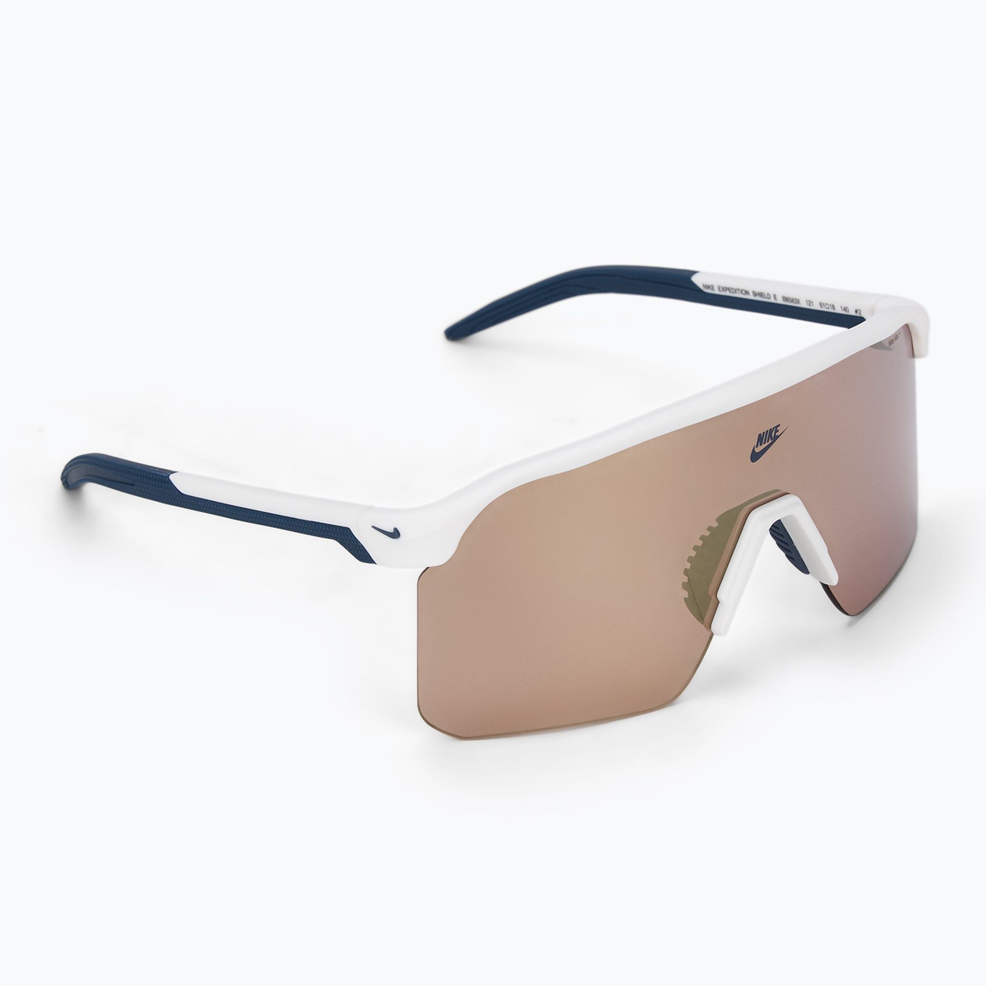 Okulary przeciwsłoneczne Nike Expedition Shield E matte summit white/ road chrome mirror WYSYŁKA W 24H 30 DNI NA ZWROT
