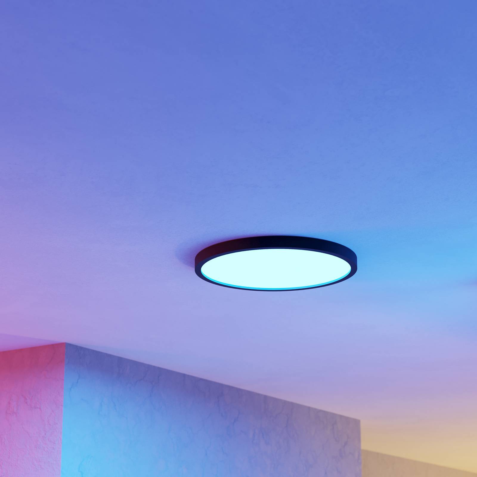 EGLO connect Inteligentna lampa sufitowa Fueva 6-Z, możliwość ściemniania, czarny, salon / jadalnia, tworzywo sztuczne, nowoczesny