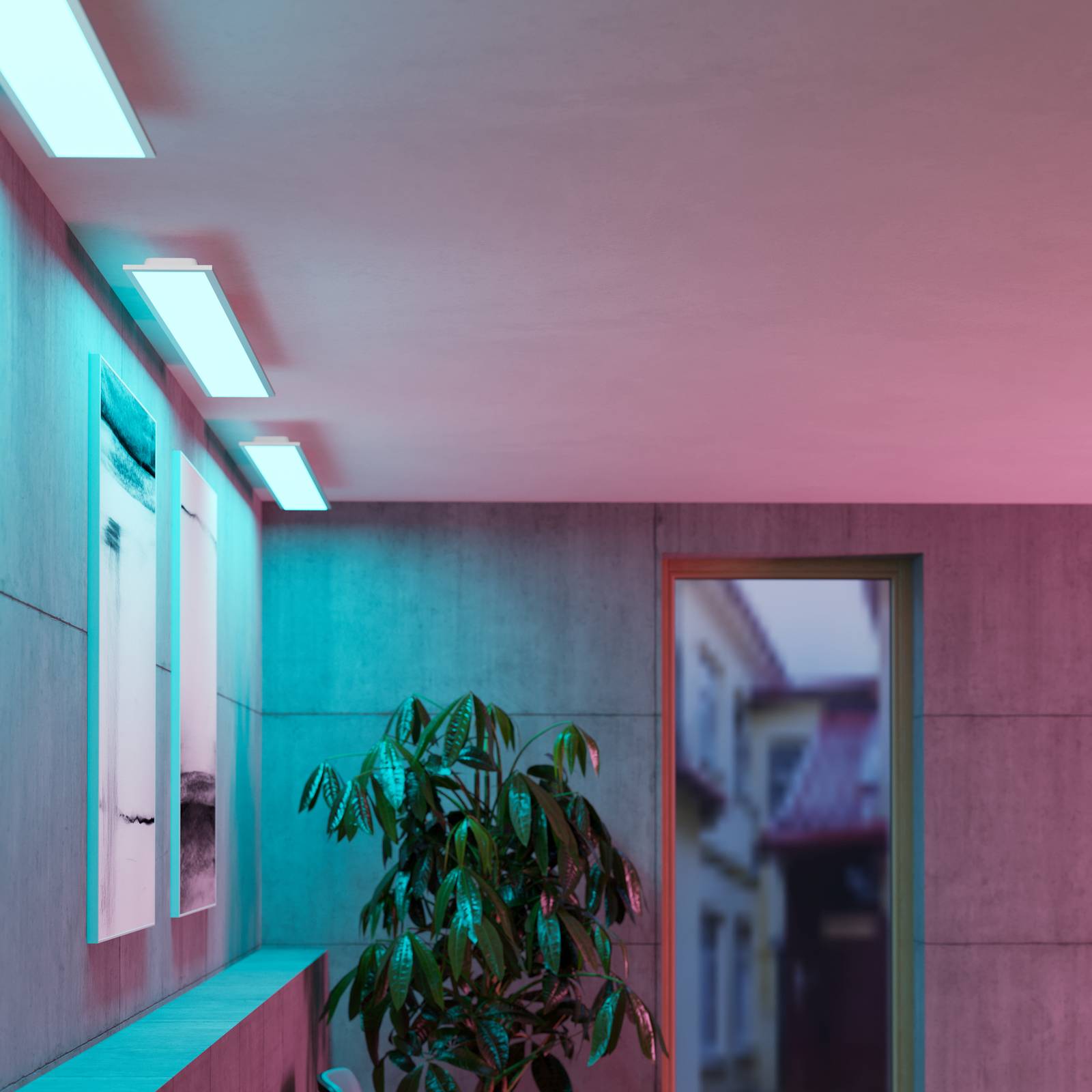 EGLO connect Inteligentna lampa sufitowa Moradillo-Z, możliwość ściemniania, biały / opal, salon / jadalnia, metal, nowoczesny