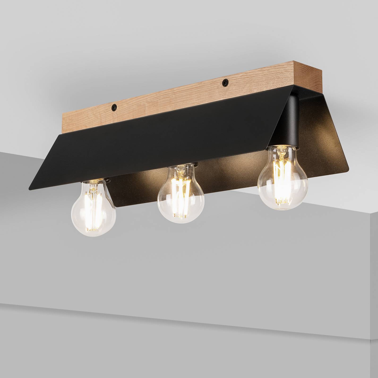 Lampa sufitowa Esme Lamkur Lighting, możliwość ściemniania, czarny, salon / jadalnia, metal, nowoczesny