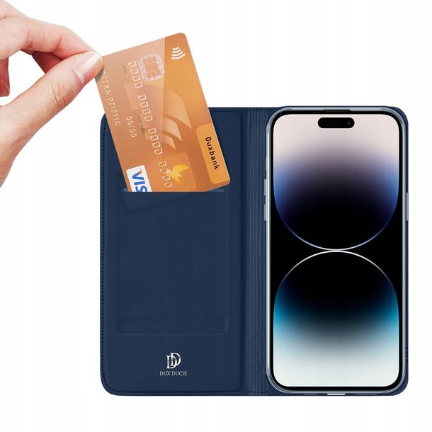 Niebieskie Etui Dux Ducis Skin Pro Wallet Portfel Do Iphone 15 Pro Max