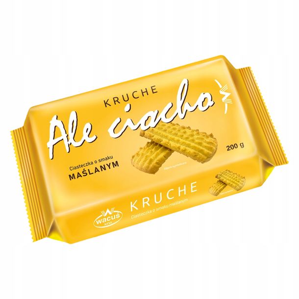 Wacuś Ciastka o Smaku Maślanym Kruche Ciasteczka do Herbaty Kawy 200G
