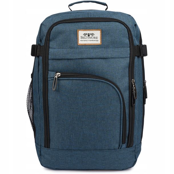 Plecak podróżny samolotowy mały lekki bagaż podręczny unisex Granatowy