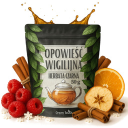 Opowieść wgilijna 50 g - herbata czarna świąteczna z owocami malina cynamon